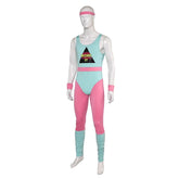 Herren Cosplay Kostüm Outfits Halloween Faschingskostüm 80er Jahre Trainingskostüme 80er Fitness Kostüme